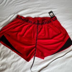 Under Armour Red and Black Women's Shorts